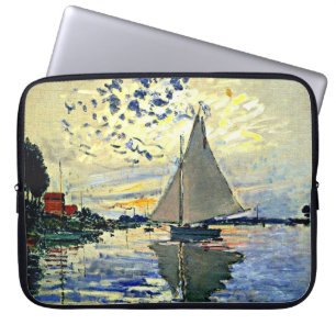 Monet - Sailboat at le Petit Gennevilliers Laptop Sleeve