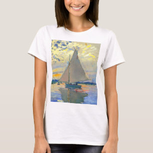 Monet Sailboat at Le Petit-Gennevilliers T-Shirt