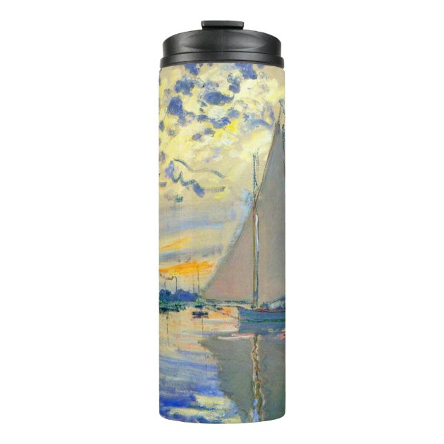 Monet Sailboat at Le Petit-Gennevilliers Thermal Tumbler (Front)
