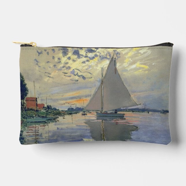 Monet Sailboat French Impressionism Classic Art Accessory Pouch (Front)