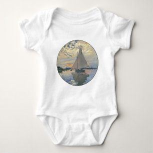 Monet Sailboat French Impressionism Classic Art Baby Bodysuit