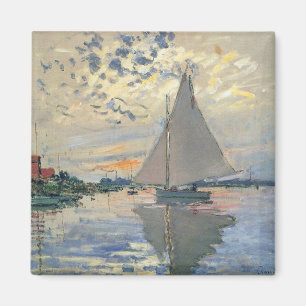 Monet Sailboat French Impressionism Classic Art Magnet