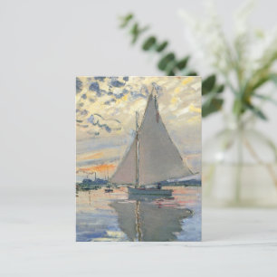 Monet Sailboat French Impressionism Classic Art Postcard