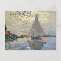 Monet Sailboat French Impressionism Classic Art