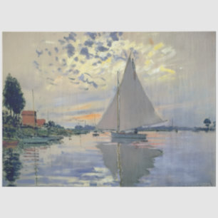 Monet Sailboat French Impressionism Classic Art Tissue Paper