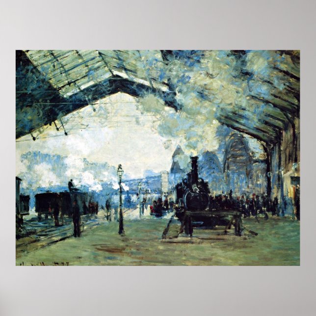 Monet - Saint-Lazare Gare, Normandy Train, Poster (Front)