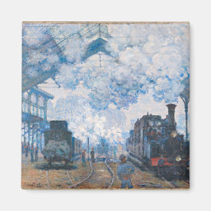 Monet - Saint-Lazare Station, Arrival of Train Magnet