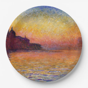 Monet - San Giorgio Maggiore at Dusk Paper Plate