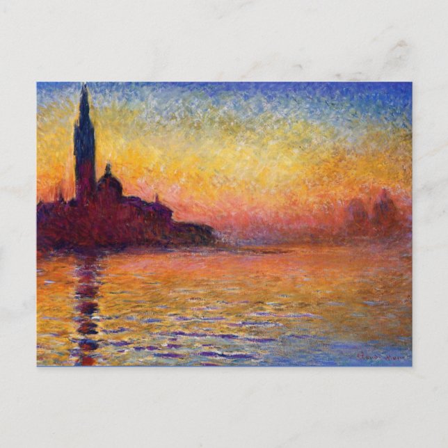 Monet - San Giorgio Maggiore at Dusk, Postcard (Front)