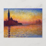 Monet - San Giorgio Maggiore at Dusk Postcard<br><div class="desc">Claude Monet's famous painting,  San Giorgio Maggiore at Dusk</div>