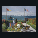 Monet Seaside Garden Blooms Classic Seascape Poster<br><div class="desc">"Garden at Sainte-Adresse" by Claude Monet is a vibrant and iconic painting that captures a serene garden scene by the sea. The composition features a rich display of colourful flowers, with a view of the sea and distant ships on the horizon. The flowers, mostly in shades of pink, purple, and...</div>