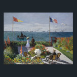 Monet Seaside Garden Blooms Classic Seascape Poster<br><div class="desc">"Garden at Sainte-Adresse" by Claude Monet is a vibrant and iconic painting that captures a serene garden scene by the sea. The composition features a rich display of colourful flowers, with a view of the sea and distant ships on the horizon. The flowers, mostly in shades of pink, purple, and...</div>
