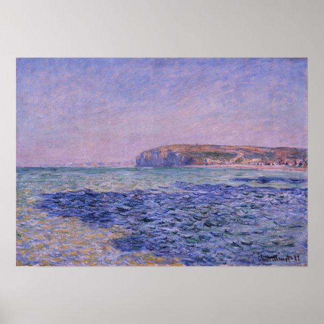 Monet - Shadows On The Sea The Cliffs At Pourville Poster (Front)