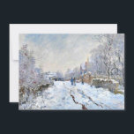 Monet - Snow Scene at Argenteuil Card<br><div class="desc">Snow Scene at Argenteuil,  fine art landscape painting by Claude Monet</div>