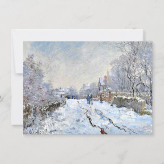 Monet - Snow Scene at Argenteuil Card