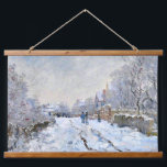 Monet - Snow Scene at Argenteuil Hanging Tapestry<br><div class="desc">Snow Scene at Argenteuil,  fine art landscape painting by Claude Monet.</div>