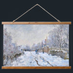 Monet - Snow Scene at Argenteuil Hanging Tapestry<br><div class="desc">Snow Scene at Argenteuil,  fine art landscape painting by Claude Monet.</div>
