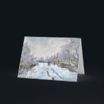 Monet - Snow Scene at Argenteuil Note Card<br><div class="desc">Snow Scene at Argenteuil,  fine art landscape painting by Claude Monet</div>