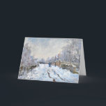 Monet - Snow Scene at Argenteuil Note Card<br><div class="desc">Snow Scene at Argenteuil,  fine art landscape painting by Claude Monet</div>