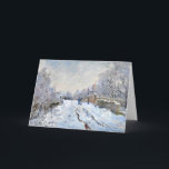 Monet - Snow Scene at Argenteuil, Thank You Card<br><div class="desc">Snow Scene at Argenteuil,  fine art landscape painting by Claude Monet</div>