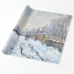 Monet - Snow Scene at Argenteuil Wrapping Paper<br><div class="desc">Snow Scene at Argenteuil,  fine art landscape painting by Claude Monet</div>