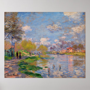 Monet - Spring By The Seine Poster