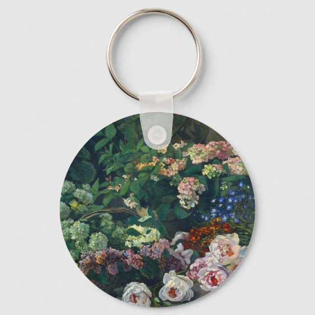 Monet Spring Flowers Key Ring (Front)