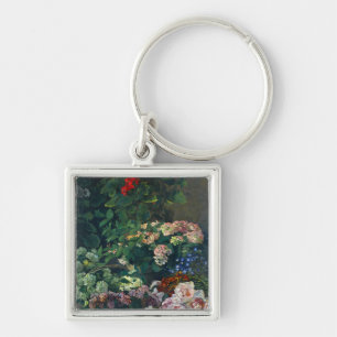 Monet Spring Flowers Key Ring