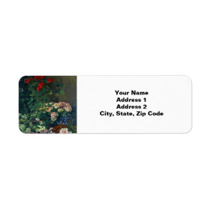 Monet Spring Flowers Return Address Label