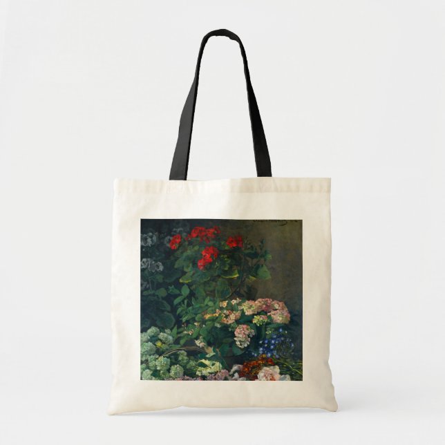 Monet Spring Flowers Tote Bag (Front)