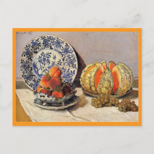 Monet - Still Life with Melon Holiday Postcard