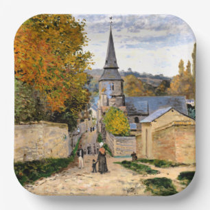 Monet - Street in Saint-Adresse Paper Plate
