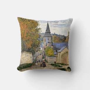 Monet - Street in Sainte-Adresse, fine art, Cushion
