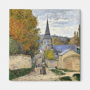Monet - Street in Sainte-Adresse, fine art, Magnet