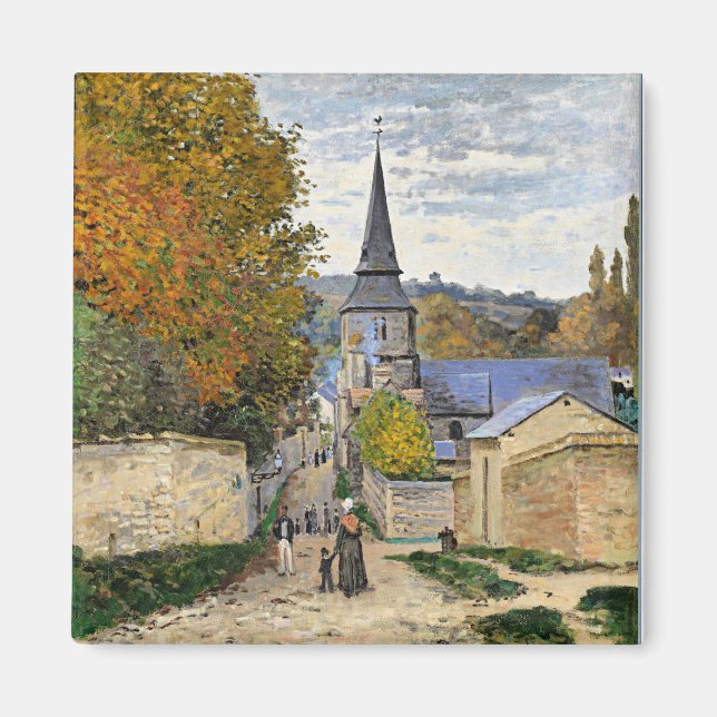 Monet - Street in Sainte-Adresse, fine art, Magnet (Front)