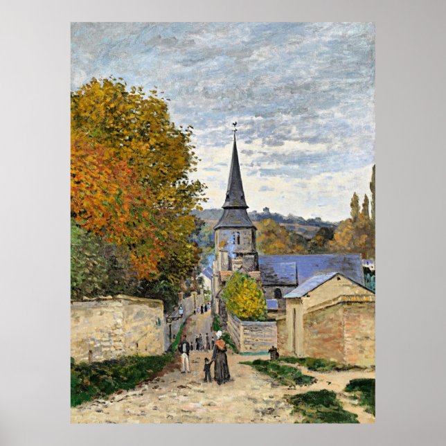 Monet - Street in Sainte-Adresse, fine art, Poster (Front)