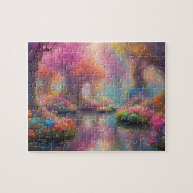 Monet Style Fantasy Jigsaw Puzzle (Horizontal)