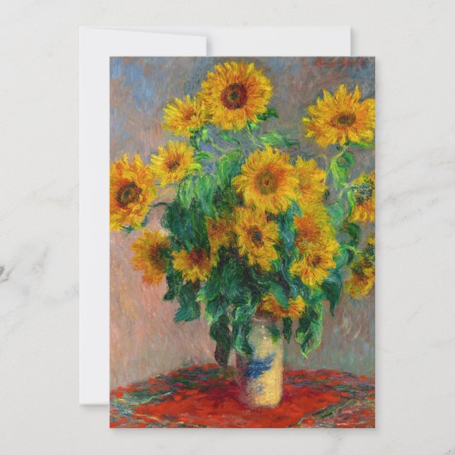 Monet Sunflowers Announcement (Front)