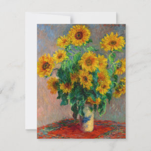 Monet Sunflowers Card
