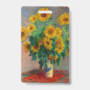 Monet Sunflowers ID Badge