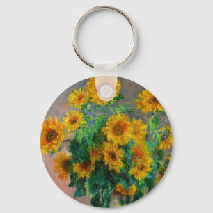 Monet Sunflowers Key Ring