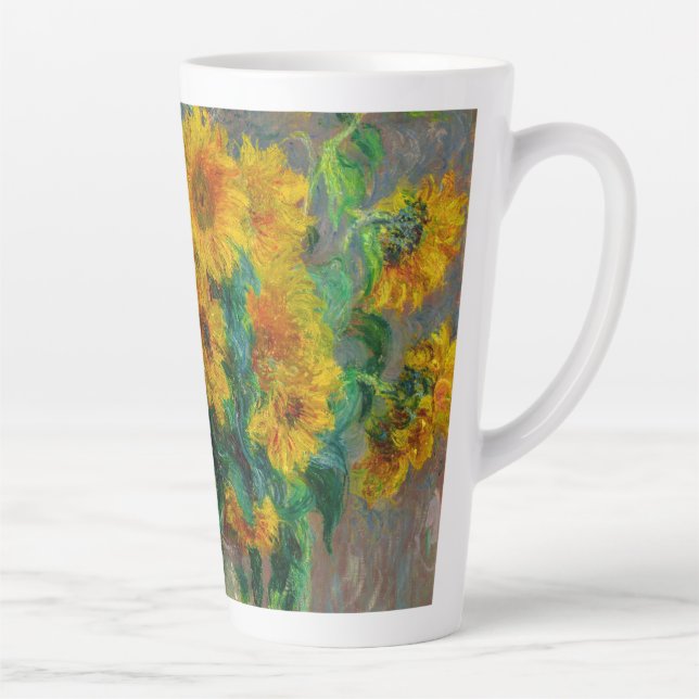 Monet Sunflowers Latte Mug (Right)