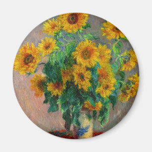 Monet Sunflowers Magnet