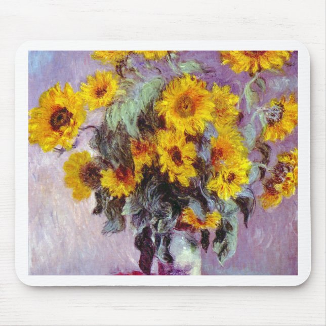 Monet Sunflowers Mouse Pad (Front)
