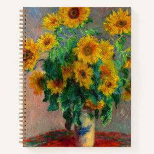 Monet Sunflowers Notebook