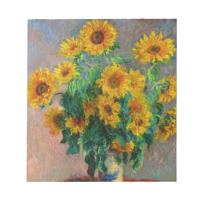 Monet Sunflowers Notepad (Front)