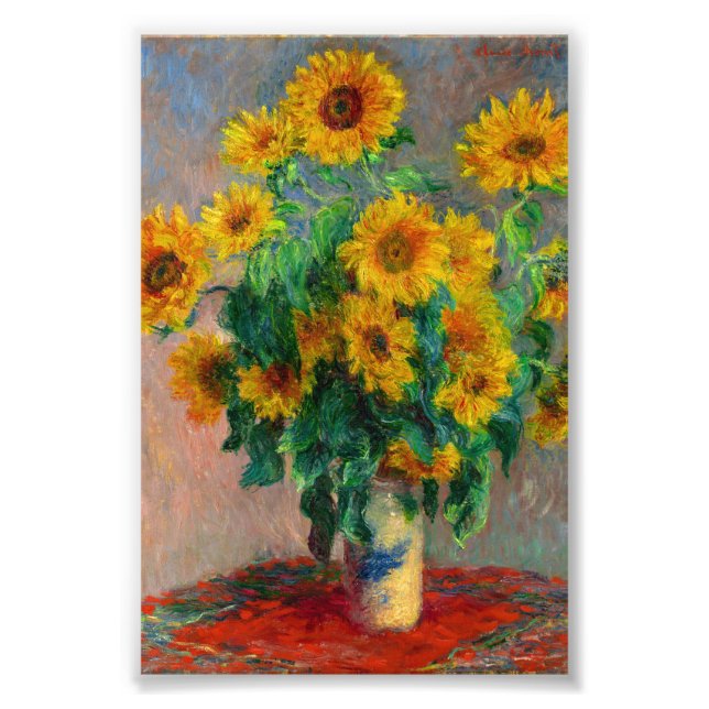 Monet Sunflowers Photo Print (Front)