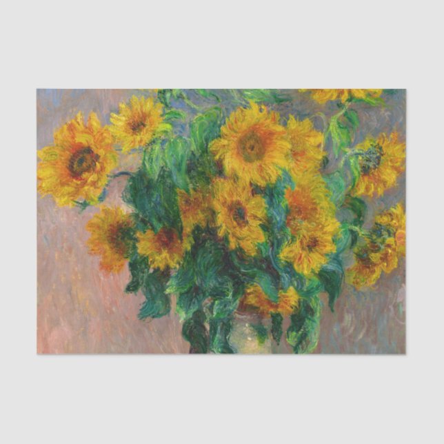 Monet Sunflowers Tissue Paper (Front)