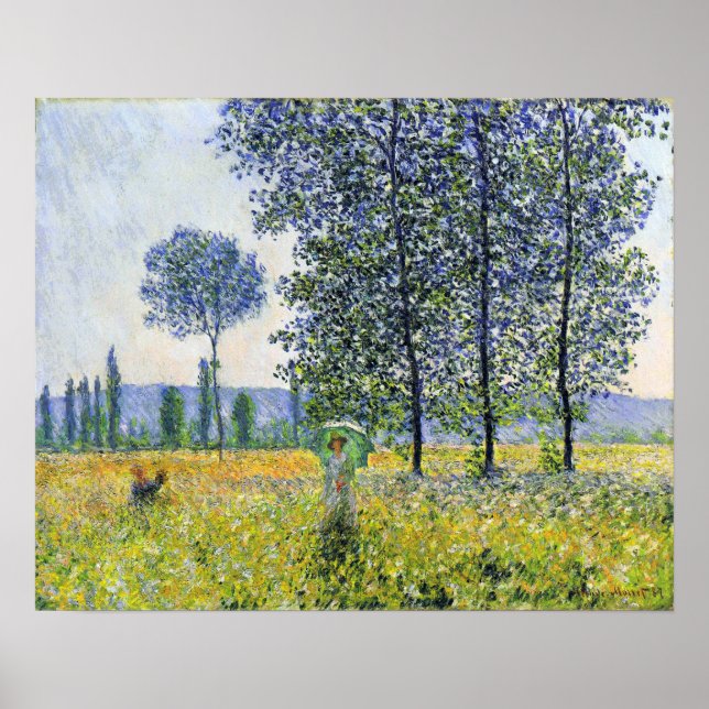 Monet - Sunlight Effect Under The Poplars 1887 Poster (Front)