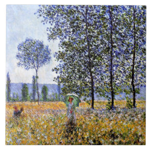 Monet - Sunlight Effect under the Poplars, Ceramic Tile